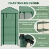 Broeikas Met Rol, Broeikas Met 4 Planken, Folie Broeikas Met Stalen Frame, Voor Tuin, Balkon 69 X 50 X 165 Cm, Groen 7