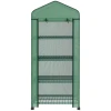 Broeikas Met Rol, Broeikas Met 4 Planken, Folie Broeikas Met Stalen Frame, Voor Tuin, Balkon 69 X 50 X 165 Cm, Groen 9
