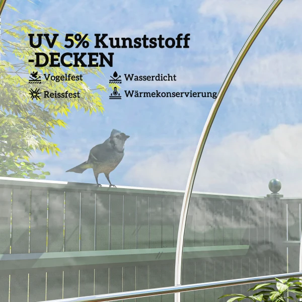 Broeikasfolie 6x10 M Waterdicht Tuinfolie Met Uv Bescherming, Extra Dik Scheurbestendige Folie Van Kunststof, Afdekzeil Voor Broeikas Folietunnel, Tunnelfolie Voor Buitenruimte Transparant 5