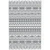 Buiten Tapijt Robuust Weerbestendig Buitentapijt, Opvouwbaar Tapijt Met Boho Stijl, Buitentapijt Voor Woonkamer Balkon Tuin Terras Badkamer Gang Keuken, 182 X 274 Cm Donkergrijs+wit 1