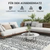 Buiten Tapijt Robuust Weerbestendig Buitentapijt, Opvouwbaar Tapijt Met Boho Stijl, Buitentapijt Voor Woonkamer Balkon Tuin Terras Badkamer Gang Keuken, 182 X 274 Cm Donkergrijs+wit 7