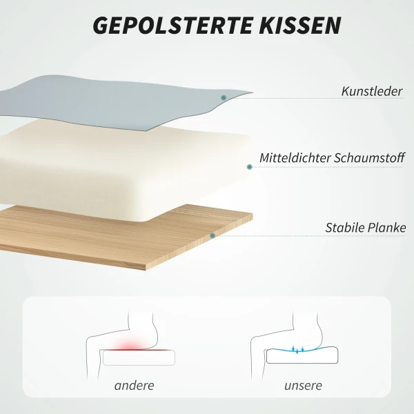 Bureaustoel Ergonomische Bureaustoel Met Schommelfunctie, In Hoogte Verstelbare Draaistoel Met Armleuning Computerstoel, Kunstleer, Lichtgrijs 6