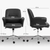 Bureaustoel Met Kantelfunctie, In Hoogte Verstelbare Draaistoel, Ergonomische Werkstoel, Modern, Belastbaar Tot 120 Kg, Microvezel, Zwart, 67 X 69 X 92 102 Cm 4