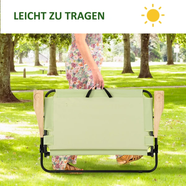 Campingstoel 2 Zits Opvouwbaar Draagbaar Tuinstoel Regisseursstoel Vouwstoel Met Drankhouder Voor Outdoor Picknick Wandelen Max. Belasting 160 Kg Lichtgroen 114 X 67 X 80 Cm 7