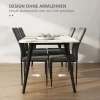 Eetkamerstoelen 4 Delige Set Keukenstoel Met Rugleuning, Fluweel Look, Fauteuil Gestoffeerde Stoel Stoelen Met Metalen Poten Voor Eettafel, Donkergrijs 8