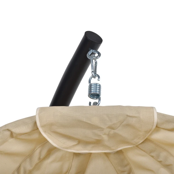 Eivormige Hangstoel Voor Buiten, Hangschommel Met Afneembare Wasbare Zitplaats, Frame, Hangmat Voor 1 Persoon, Schommelstoel Voor Binnen Buiten, Terras, Tuin, Khaki 9