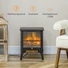 Elektrische Haard Met Verwarming, Led Vlam Effect, 1800 W Staande Haard Met Laag Geluidsniveau, Oververhittingsbeveiliging Voor Woonkamer, Slaapkamer, Zwart 7