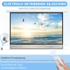 Elektrische Projectiescherm 266 X 149 Cm 16:9 Met Afstandsbediening Voor Thuisbioscoop & Presentaties, Metaal, Wit 5