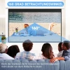 Elektrische Projectiescherm 266 X 149 Cm 16:9 Met Afstandsbediening Voor Thuisbioscoop & Presentaties, Metaal, Wit 6