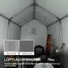 Garage Tent, 2,1 X 3,6 X 2,35 M Opslagtent Met Uv Bescherming, Ritssluitingdeur, Waterafstotende Foliegarage Voor Motorfiets, Tuingereedschap, Donkergrijs 8