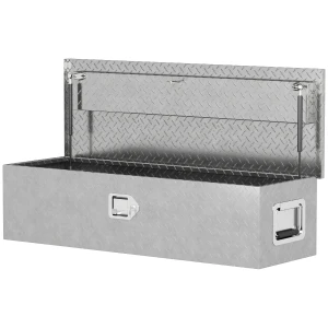 Gereedschapskist Opslagkist Van Aluminium Met Zijhandvatten, Slot En Sleutels, Vrachtwagen Gereedschapskist, Opslagdoos Voor Aanhanger, 99 X 33 X 25,5 Cm 1