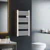 Handdoekradiator 540x960 Mm Badkamerradiator 16 Verwarmingsstaven Met Oververhittingsbeveiliging Wandmontage Aluminium Wit Voor Badkamer 2