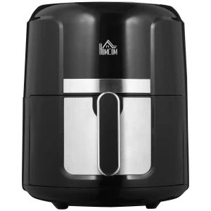 Heteluchtfriteuse 4l Airfryer Met 12 Programma's, 60 Min Timer, Anti Aanbaklaag Mand, 1300w Friteuse Zonder Olie, Met Oververhittingsbeveiliging, Led Touch Display, Zwart 1