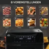 Heteluchtfriteuse Zonder Olie Dubbele Kamer 8 L 2500 W 8 Programma's, Led Display, Instelbare Temperatuur, Timer Zwart 6