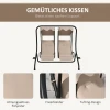 Hollywoodschommel Met Bekerhouder En Zitkussen, 2 Zits Tuinschommel Met Zonnedak, Schommelbank Belastbaar Tot 220 Kg, Tuinligstoel Voor Tuin, Terras, 170 X 136 X 170 Cm, Beige 7