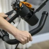 Hometrainer Fiets Indoor Fitnessfiets Met Lcd Display, Verstelbare Zitting, Wielen & Bekerhouder, Staal, Wit 10
