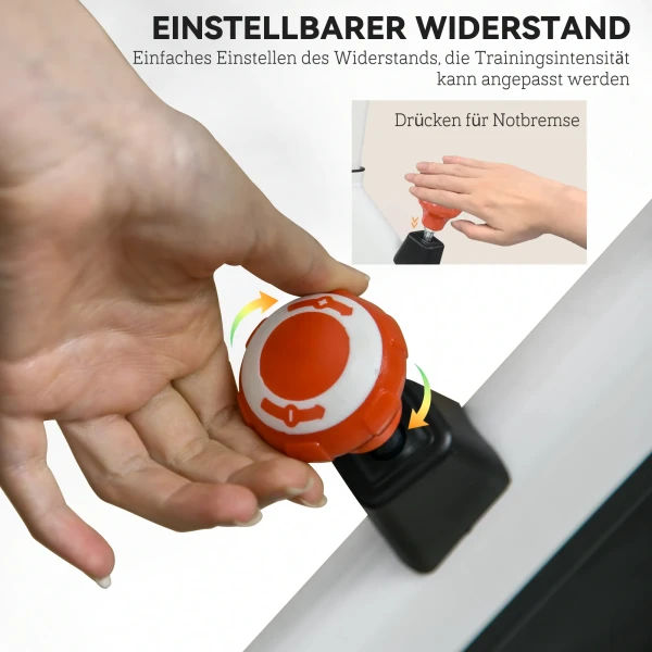 Hometrainer Fiets Indoor Fitnessfiets Met Lcd Display, Verstelbare Zitting, Wielen & Bekerhouder, Staal, Wit 6