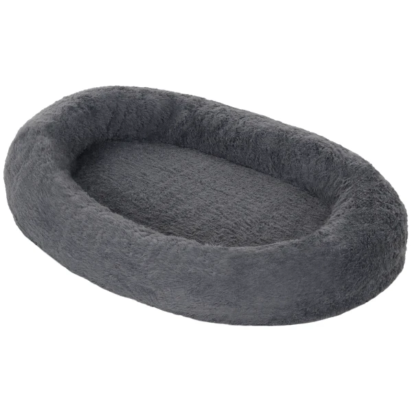 Hondenbed Kattenbed Met Wasbare Hoezen, Handvat, Knusse Hondenkussens Voor Honden En Mensen, Antislip, Pluche, Donkergrijs 1