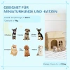 Hondenhok Met Raam, Kattenhuis Met Schattig Pootjes Ontwerp, Montage Zonder Schroeven, Voor Kleine Honden Onder 4 Kg, Binnen, 49,5 X 41 X 51 Cm, Eiken 8