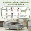 Hondensofa Voor Middelgrote Honden, Hondenbed Met Afneembaar En Wasbaar Kussen, Huisdiersofa Met Houten Poten, Met Verhoogd Ontwerp, 15 Kg, Lichtgrijs 8