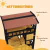 Houten Kattenhuis Met Platforms, Hangbrug, Kattenhut Voor Maximaal 2 Katten, Binnen En Buitengebruik, Geel 6