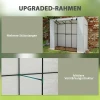 Kas Met Roldeur 2 Ramen, Winterbestendig Foliekas Van Staal, Broeikas Voor Balkon, Tuin, Tomatenkas Met Uv Bescherming 200x76x170cm Tomatenkas Voor Groenten Bloemen, Wit 5