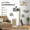 Katten Klimmuur 5 Delig. Klimmen Kattenkrabpaal Met Krabpaal, Hangmat, Springplank, Wandkrabpaal, Wand Kattenmeubilair Voor Katten Tot 5 Kg, Polyester, Lichtgrijs 5