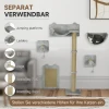 Katten Klimmuur 5 Delig. Klimmen Kattenkrabpaal Met Krabpaal, Hangmat, Springplank, Wandkrabpaal, Wand Kattenmeubilair Voor Katten Tot 5 Kg, Polyester, Lichtgrijs 6