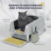 Kattenbak Met Deksel, Kattenbak Met Schep, Roestvrijstalen Bak Katten Toilet Huis Met Opbergdoos Voor Katten Onder 4,5 Kg, Binnen, Lichtgrijs 7