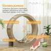 Kattenlooprad Looprad Voor Katten 91 Cm Met Rem, Krabplank, Kattenrad Voor Gezonde Beweging, Ontspanning, Walnoot 5