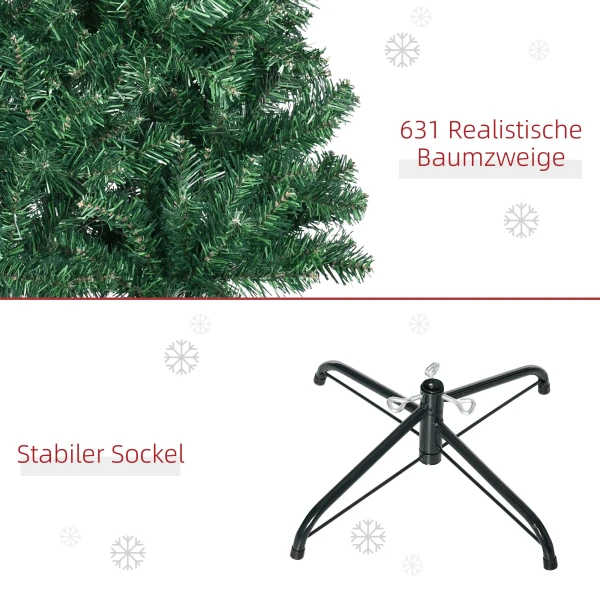 Kerstboom 2,1 M Kunstkerstboom Demonteerbaar Met Standaard 631 Takken Pvc Groen Ø81 Cm Voor Feestelijke Decoratie 7