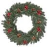 Kerstkrans Deurkrans Met Ophanglus Ø60 Cm, Groene Pe Krans Voor Feestelijke Decoratie 1