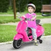 Kinder Elektrische Motorfiets, 6v Kinderfiets Met Koplamp, Muziek, Voor En Achteruitversnelling, Trainingswielen, 30 Kg Draagvermogen, Elektrische Motorfiets Voor Kinderen Van 3 6 Jaar, Roze 2