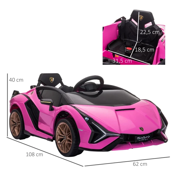 Kinder Elektrische Suv Met 3 Versnellingen, Veiligheidsgordels, Afstandsbediening, Muziek (mp3/usb) Licht, Voor 37 60 Maanden, Draagvermogen 25kg, Roze 4