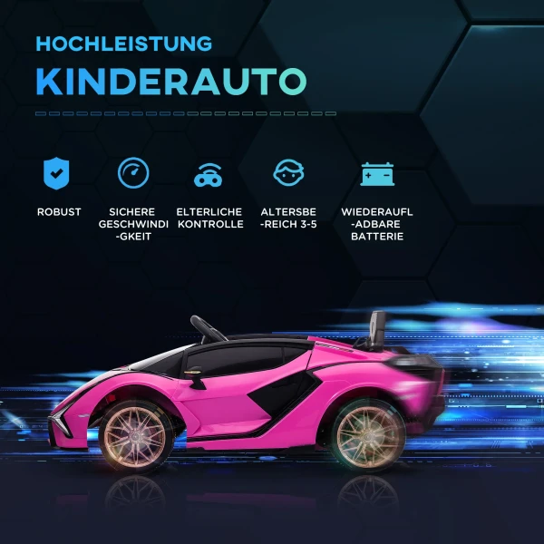 Kinder Elektrische Suv Met 3 Versnellingen, Veiligheidsgordels, Afstandsbediening, Muziek (mp3/usb) Licht, Voor 37 60 Maanden, Draagvermogen 25kg, Roze 5