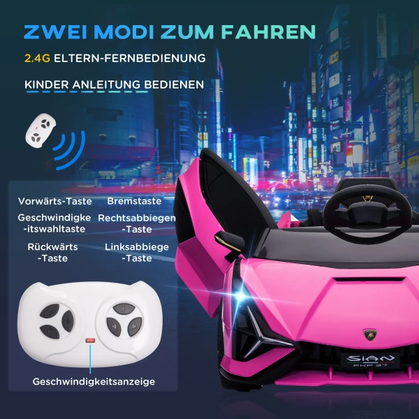 Kinder Elektrische Suv Met 3 Versnellingen, Veiligheidsgordels, Afstandsbediening, Muziek (mp3/usb) Licht, Voor 37 60 Maanden, Draagvermogen 25kg, Roze 8