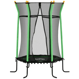 Kinder Trampoline Ø163,5 Cm, Indoor Trampoline Met Veiligheidsnet Randbekleding Rubberen Touw, Kindertrampoline Tot 50 Kg, Voor Kinderen 3 10 Jaar Groen 1