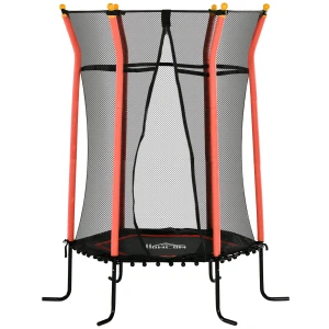 Kinder Trampoline Ø163,5 Cm, Indoor Trampoline Met Veiligheidsnet Randbekleding Rubberen Touw, Kindertrampoline Tot 50 Kg, Voor Kinderen 3 10 Jaar Rood 1