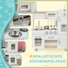 Kinderkeuken Met Accessoires, Droomkeuken Voor 3 Jaar+, Speelgoedkeuken Van Den & Mdf, Wit, 74 X 30 X 81 Cm 5