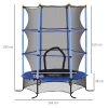 Kindertrampoline Ø163 Cm, Trampoline Met Veiligheidsnet, Randbekleding, Tuintrampoline Voor Kinderen 3 10 Jaar, Tot 50 Kg Belastbaar, Blauw 4