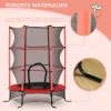 Kindertrampoline Ø163 Cm, Trampoline Met Veiligheidsnet, Randbekleding, Tuintrampoline Voor Kinderen Van 3 10 Jaar, Tot 50 Kg Belastbaar, Rood 6