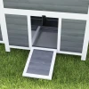 Kippenhok Van Sparrenhout, Kippenhuis Met Nestkast, Pluimveehuis Voor 4 6 Kippen, Waterdicht Dak, 100 X 86 X 100 Cm, Lichtgrijs 10