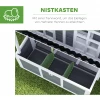 Kippenhok Van Sparrenhout, Kippenhuis Met Nestkast, Pluimveehuis Voor 4 6 Kippen, Waterdicht Dak, 100 X 86 X 100 Cm, Lichtgrijs 6