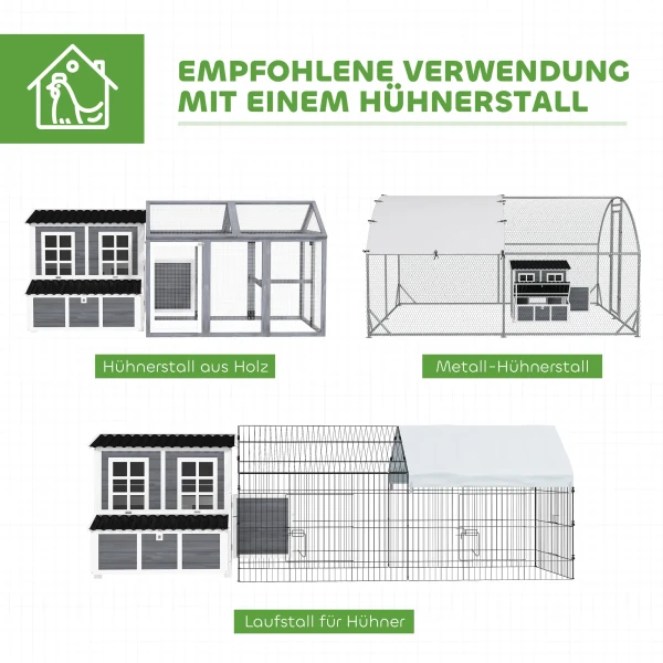 Kippenhok Van Sparrenhout, Kippenhuis Met Nestkast, Pluimveehuis Voor 4 6 Kippen, Waterdicht Dak, 100 X 86 X 100 Cm, Lichtgrijs 9