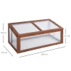 Koud Frame Hout, Mini Kas 100 X 65 X 40 Cm, Broeikas Met Deksel, Uv Bescherming, Lichtdoorlatende Koud Frame Kist, Winterbestendig Verhoogd Bed Voor Tuin, Bruin 4