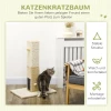 Krabpaal, 79cm Krabkolom Met Vachtborstels, Jute Kattenkrabboom Met Speelbal, Krabpaal Voor Katten Onder 4,5 Kg, Katten Krabmeubilair, Binnen, Beige 5