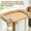 Krabpaal 86 Cm Kattenboom Met Springplatform, Bed, Speelbal, Kattenkrabpaal Met Jute Krabpalen, Voor Katten Tot 7 Kg, Koffie 5