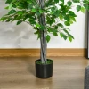 Kunstmatige Ficusboom Groot 135 Cm Kunstplant, Plastic Kunstmatige Planten Ficus In Pot, Kunstboom Net Als Echt Met Cement, Kunstgras Voor Woonkamer Slaapkamer Kantoor Tuin 10