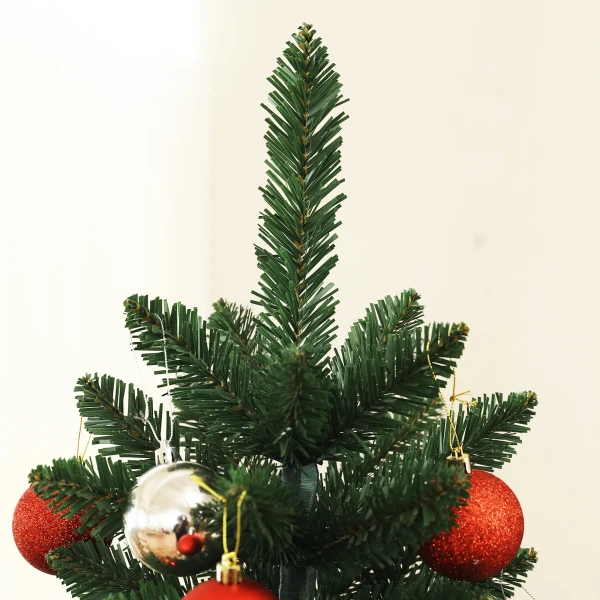 Kunstmatige Kerstboom, 150 Cm Kerstboom Met 565 Toppen, Opvouwbare Stalen Voet, Vlamvertragend, Voor Kerstdecoratie, Binnen, Groen 10