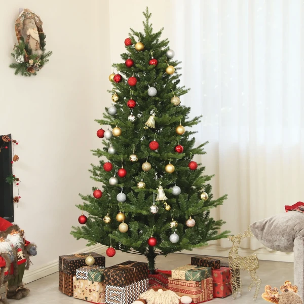 Kunstmatige Kerstboom, 180 Cm Kerstboom Met 818 Punten, Snelmontage Vouwsysteem, Stalen Standaard, Voor Kerstdecoratie, Binnen, Groen 2